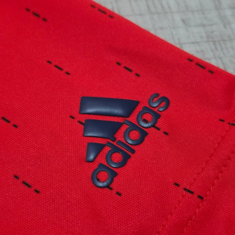 Lot of 2 Adidas Mens Performance Golf Polo Shirt‎ Size 2XL Red Shiny Dazzle Soft